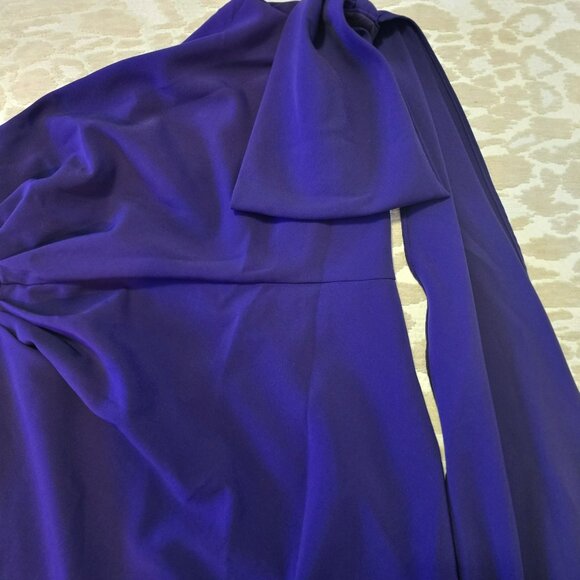 Sachin & Babi Size 12 Purple Miranda One-Shoulder Evening Holiday Party Dress - Picture 10 of 16